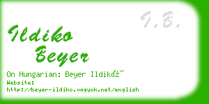 ildiko beyer business card